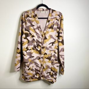 LOGO Lounge by Lori Goldstein Camo Cardigan